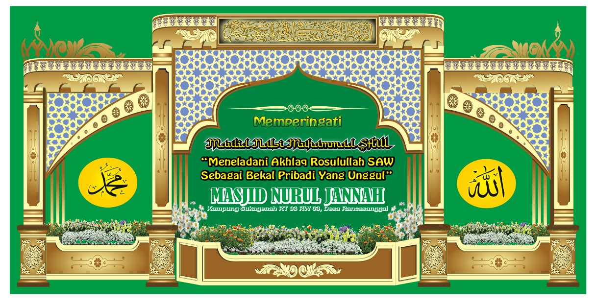 Cetak Backdrop Custom Maulid Nabi – Digital Printing Jakarta Barat